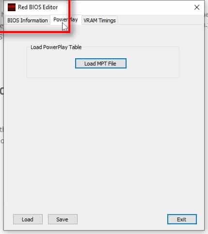 Click on I Red BIOS Editor Information
